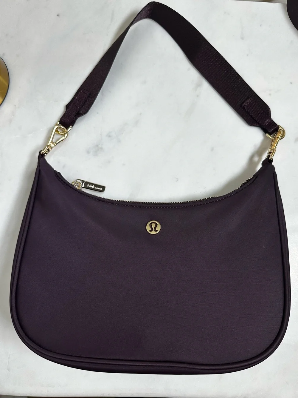 Lululemon City Essentials Small Shoulder Bag 3L and Double Wristlet Black Plumb - Picture 2 of 6